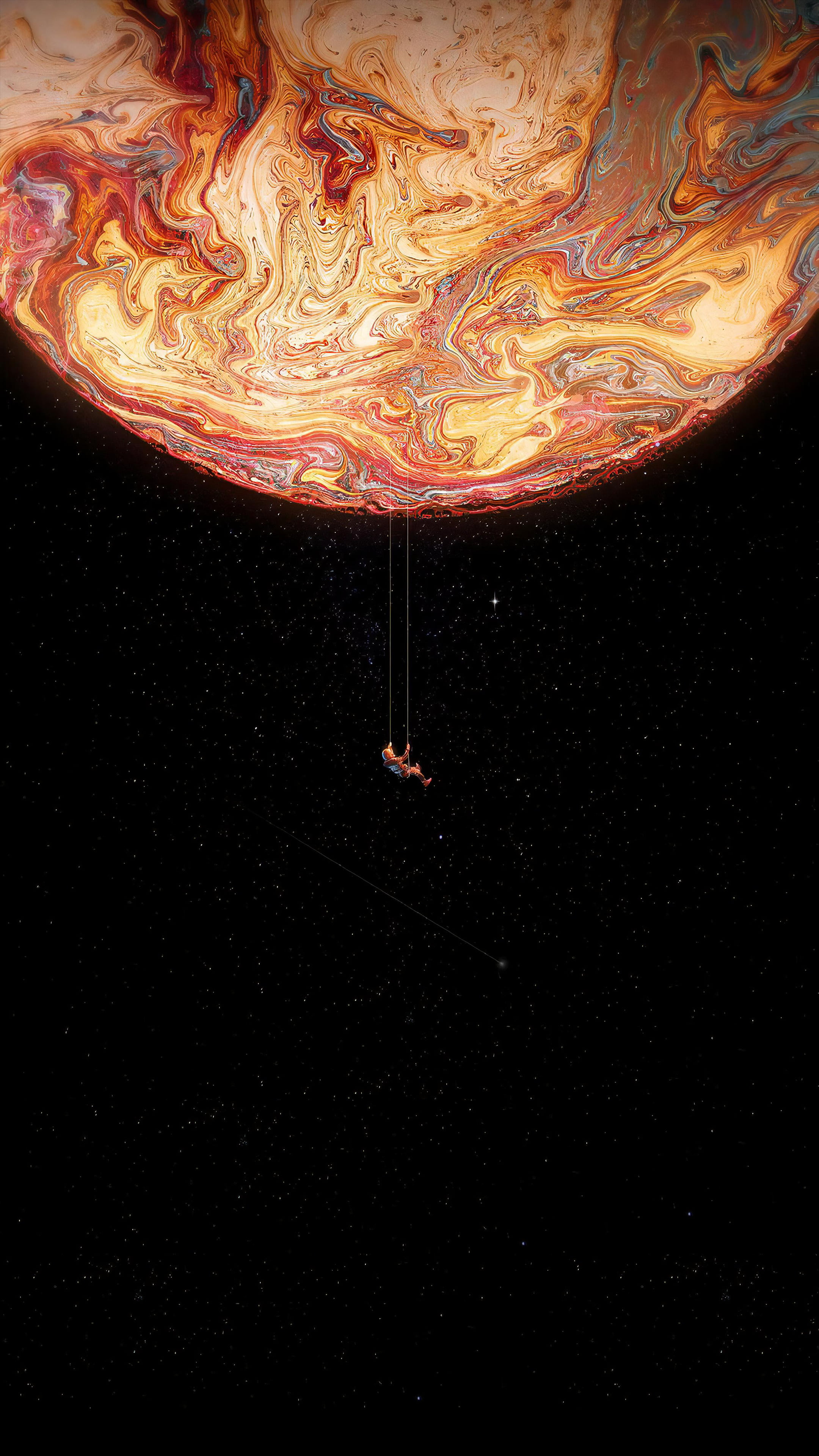 4K Astronaut Space Swing AMOLED Mobile Wallpaper | Mobile HD Wallpaper