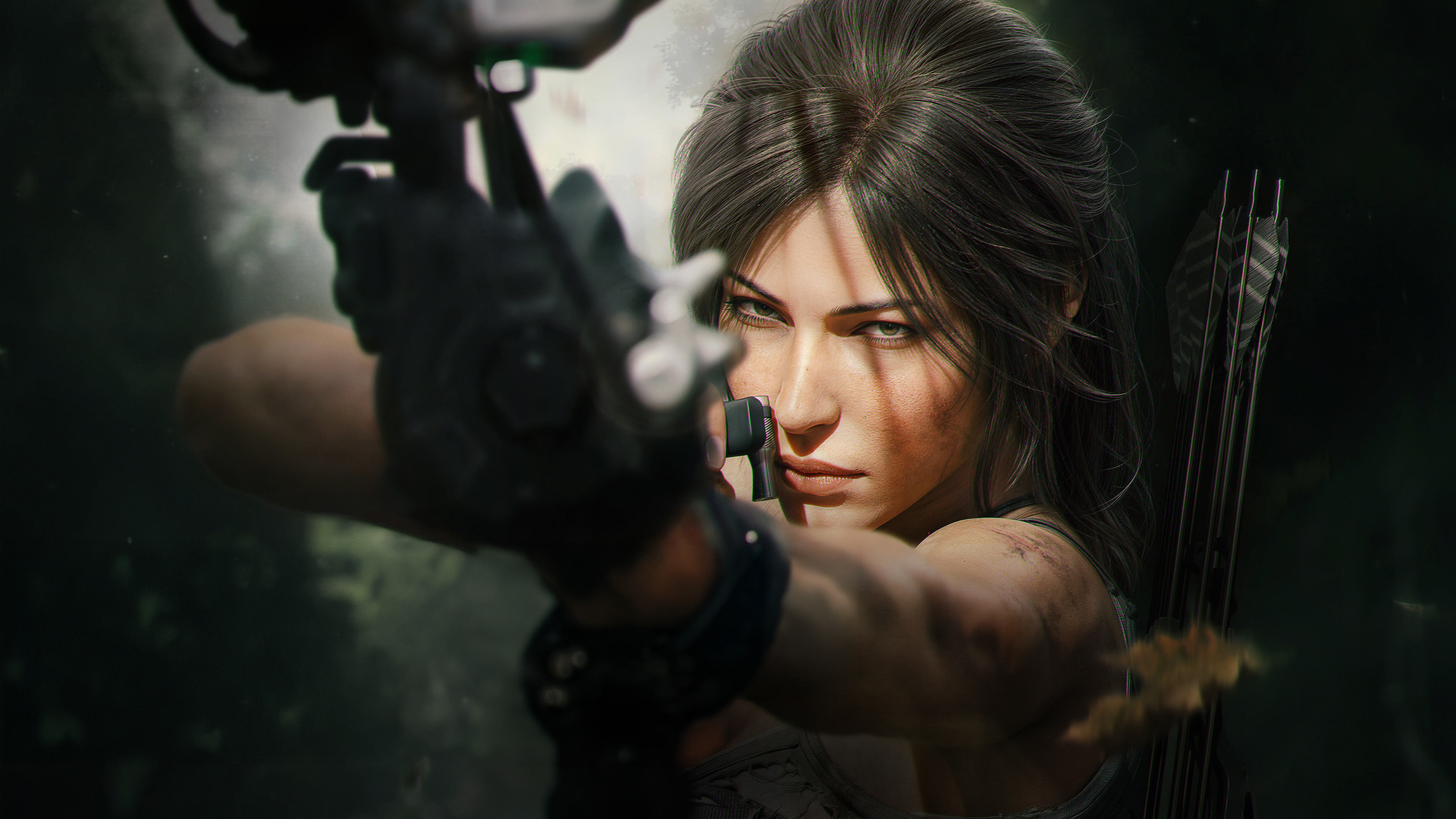 Female Archer Aiming Bow 4K Gaming Wallpaper | Gaming | Lara Croft HD Wallpaper
