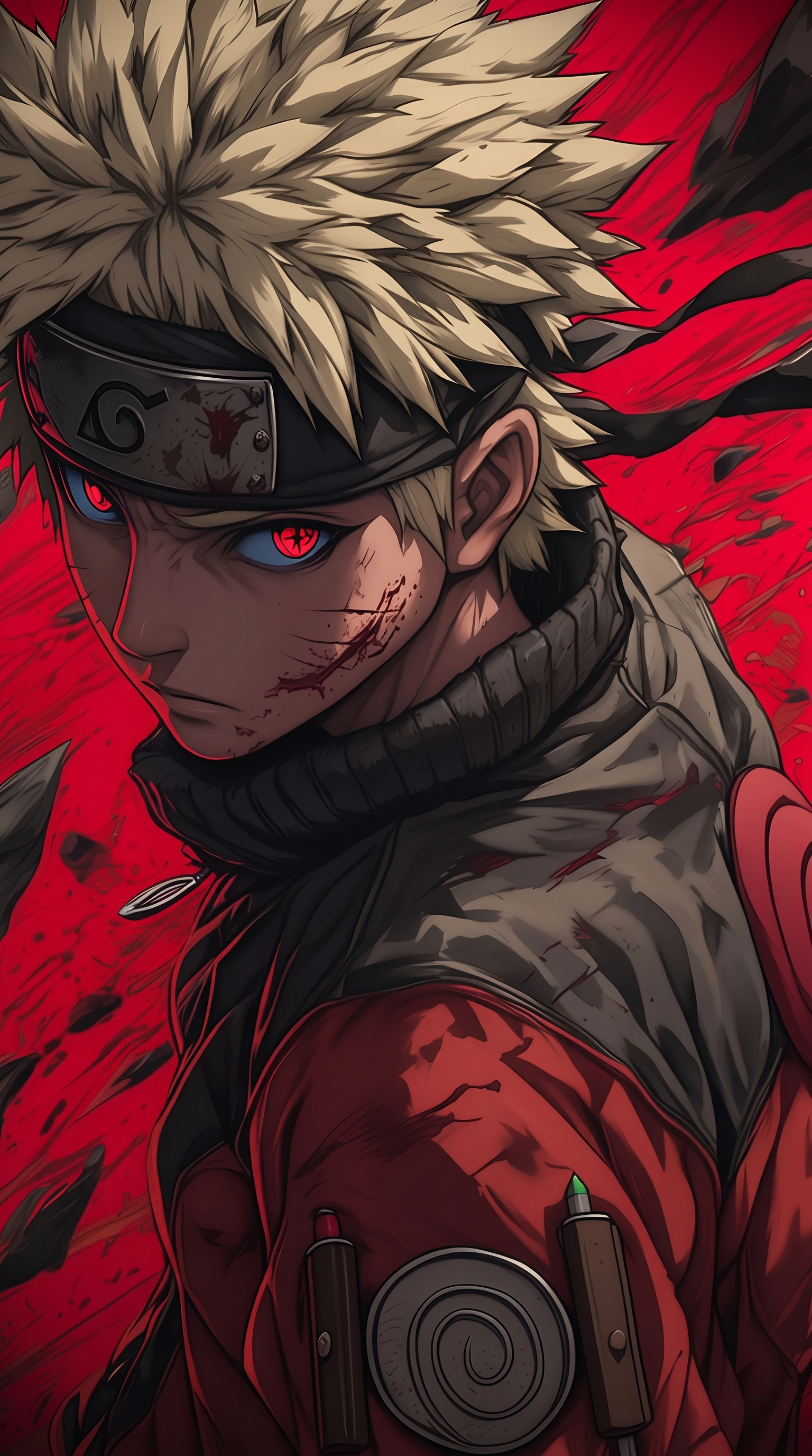 Naruto Uzumaki Rage Depth Effect 4K Mobile Wallpaper | Mobile HD Wallpaper