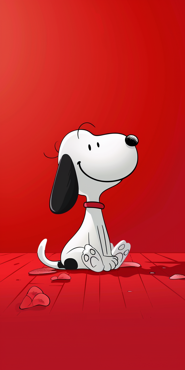 Snoopy Red Aesthetic 4K Mobile Wallpaper HD Wallpaper