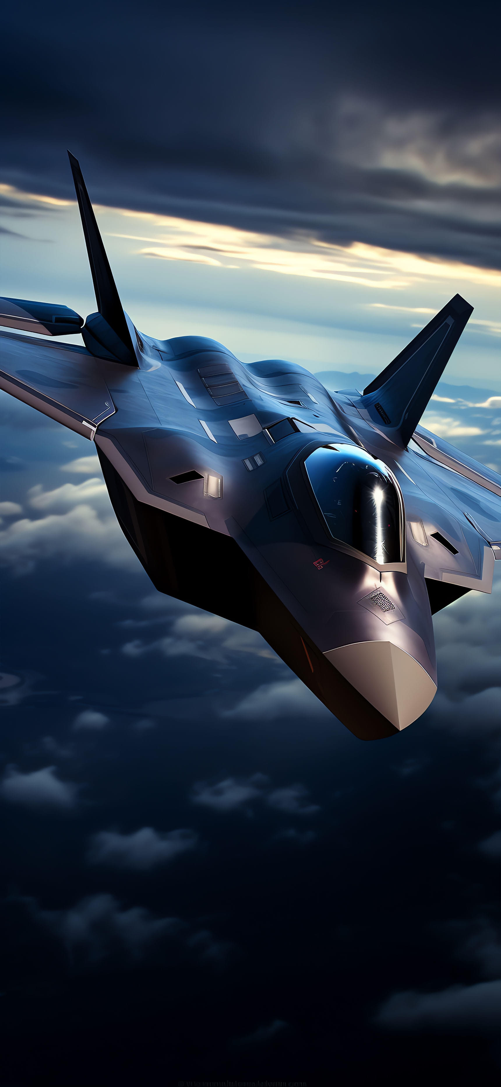 Stealth Fighter Jet Clouds 4K Mobile Wallpaper HD Wallpaper